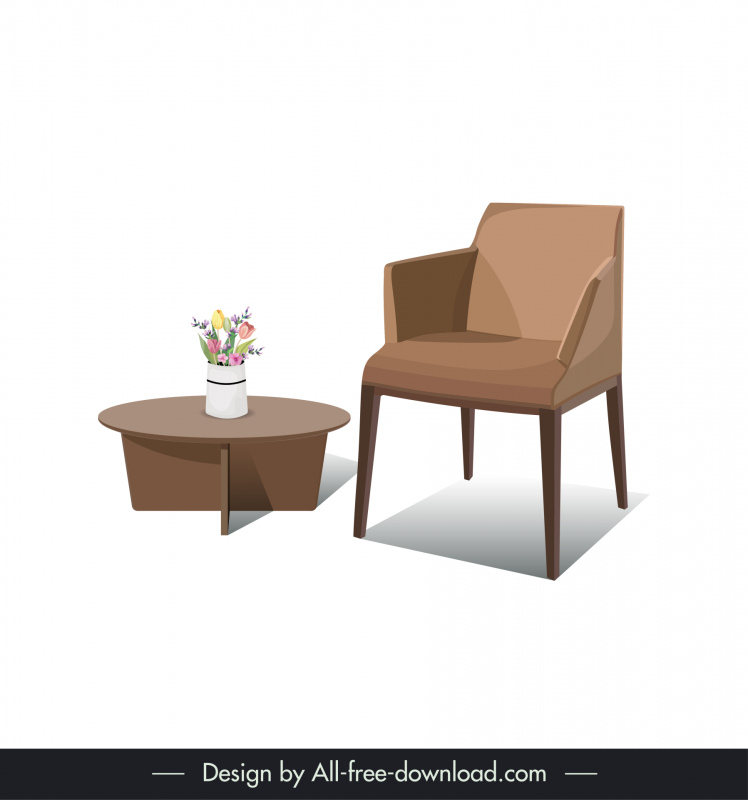 furniture design elements elegant 3d