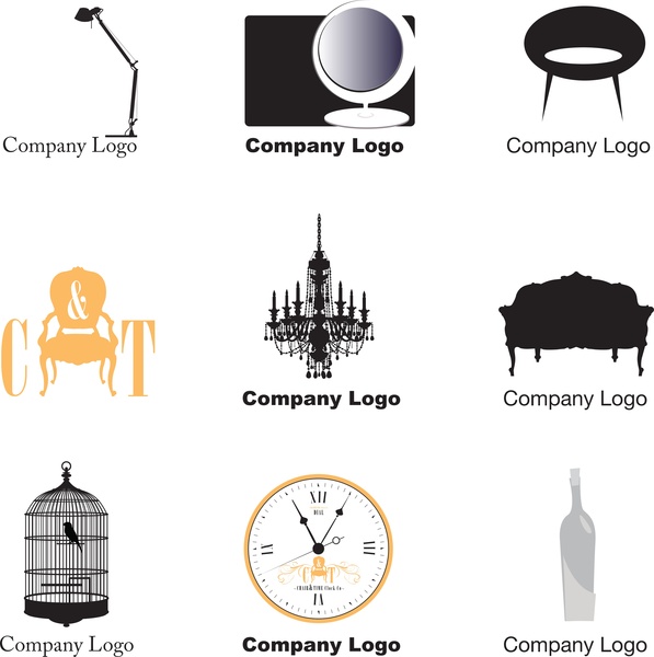 furniture logos vector