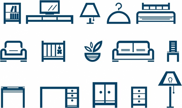 Furniture pictograms 