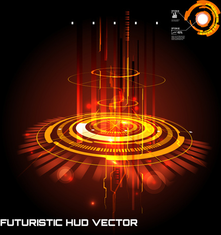 futuristic tech with abstract background vector