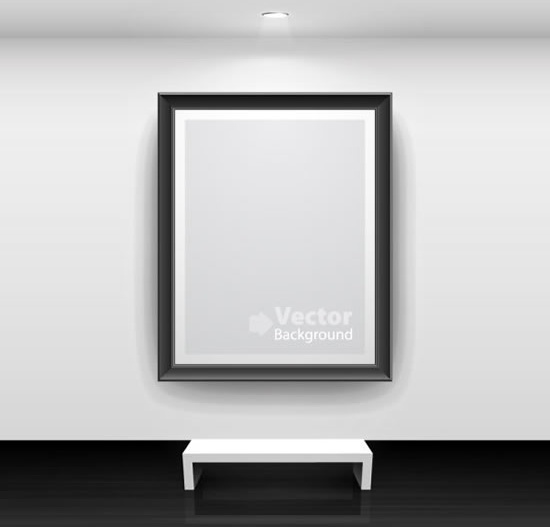 painting gallery room template elegant black white decor