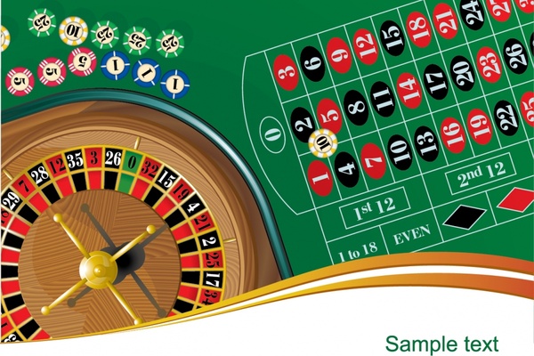 gambling advertising background roulette icon modern design