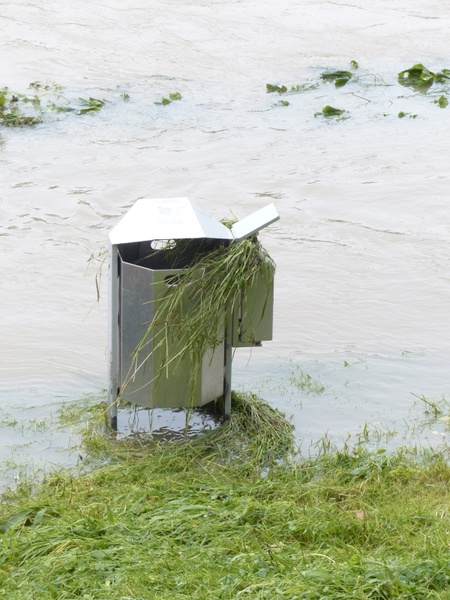 garbage can flood high water