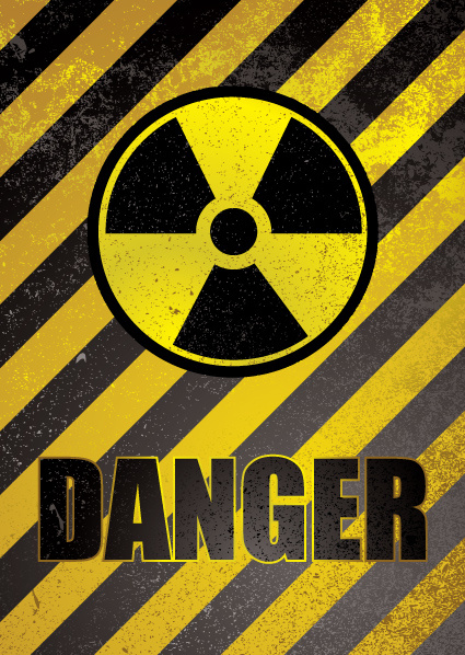 garbage danger warning elements vector