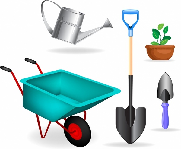 Download Garden tools. Free vector in Adobe Illustrator ai ( .AI ...