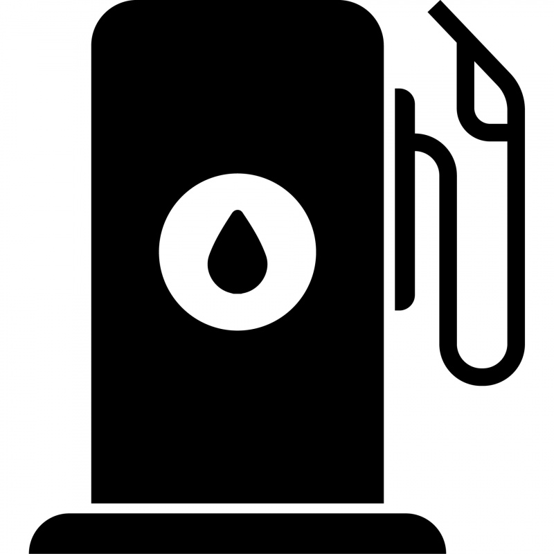 gas pump station sign flat silhouette sketch