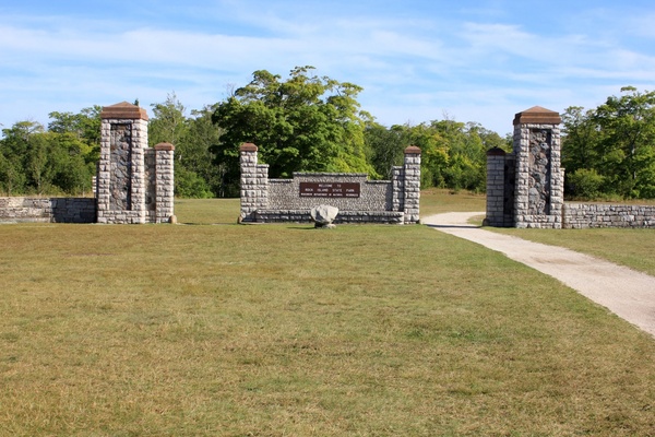 gate entrance at rock island state park wisconsin