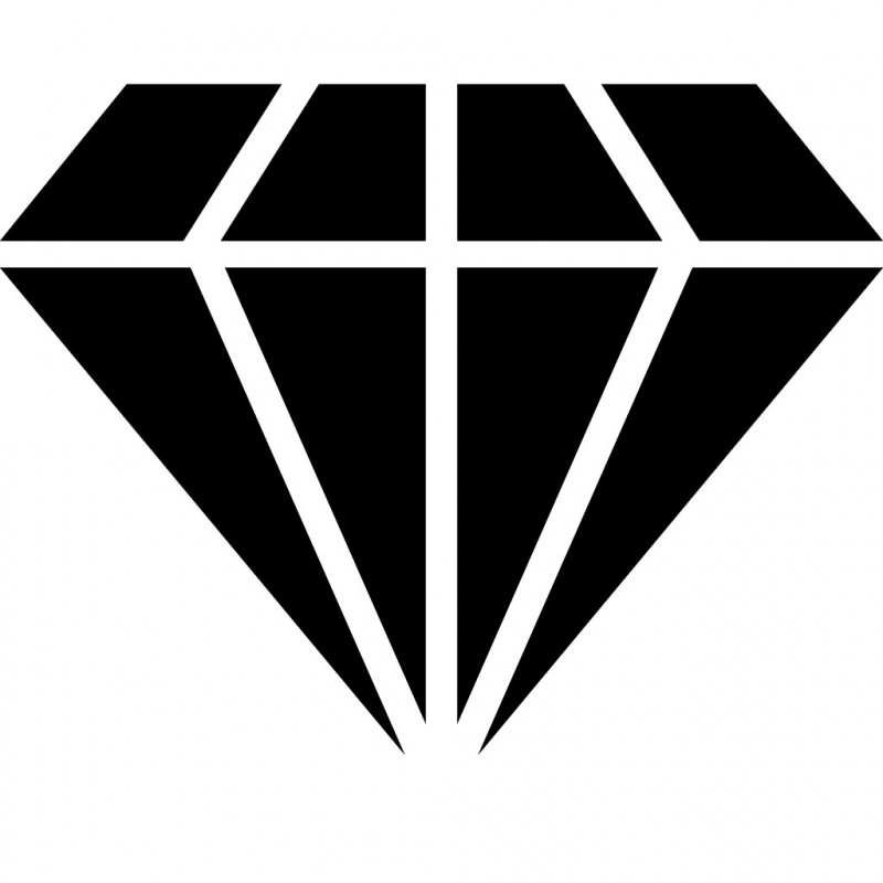 gem diamond sign icon symmetric silhouette geometry sketch