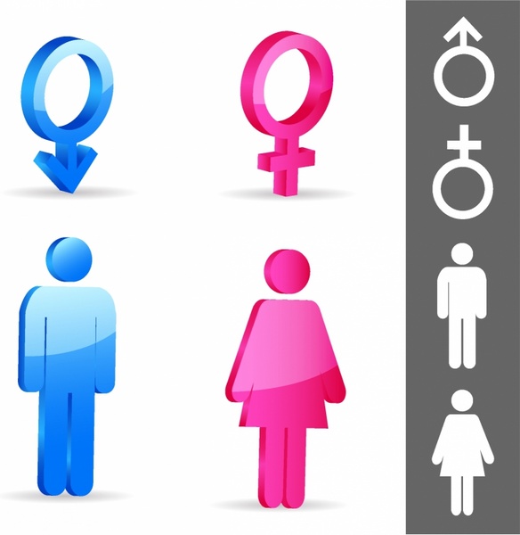 Download Gender symbols. Free vector in Adobe Illustrator ai ( .AI ...