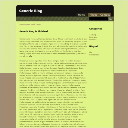 Generic Blog Template