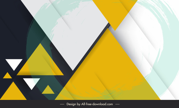 geometric background modern colorful flat triangles decor