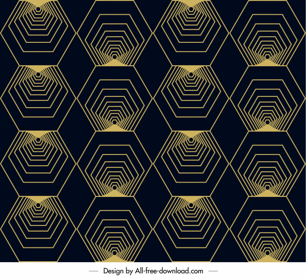geometric pattern symmetric illusion polygons sketch