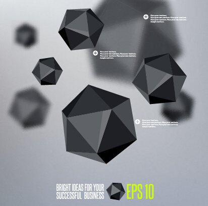geometric polygonal objects vector background