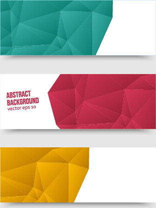 geometric shapes abstract banners graphic vector