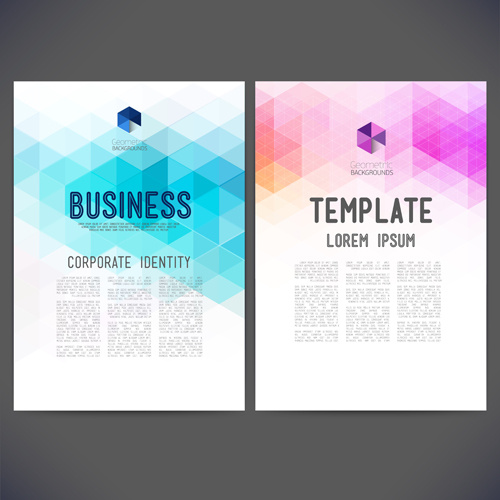 geometric shapes business cover templates graphics