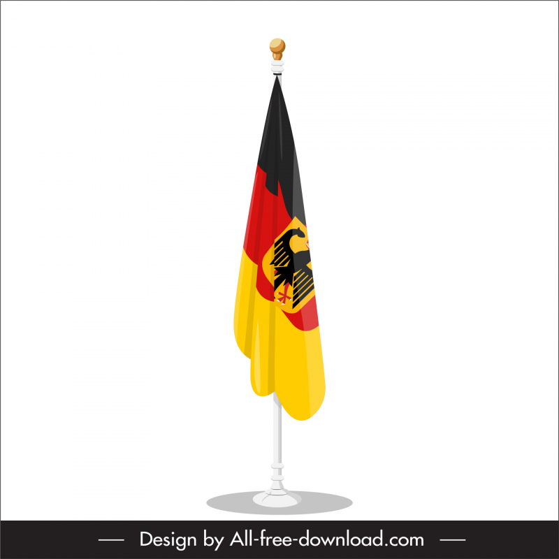 germany flag icon modern 3d sketch