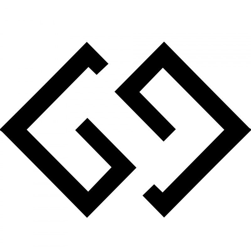 gg currency sign icon flat black symmetric shape