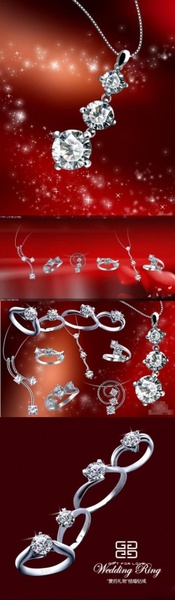 gift of love 4 diamond ring jewelry psd layered graph