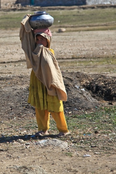 girl afghani person alone