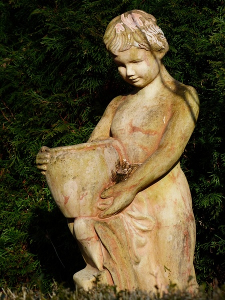girl virgin stone figure