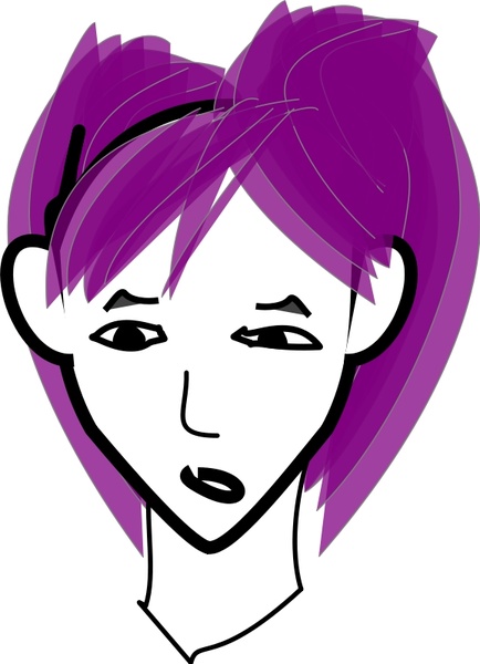 girl purple hair