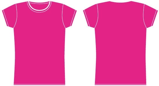 Girls t-shirt template vector