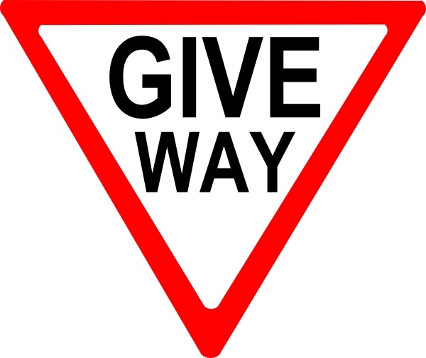 Give Way Sign clip art