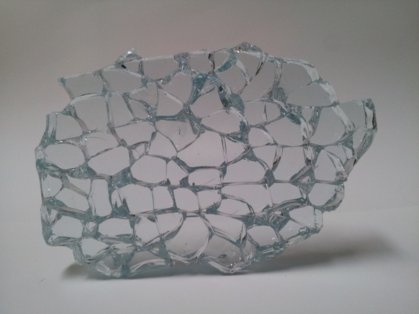 glass broken glass white