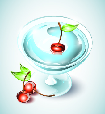 glass food vector illustration