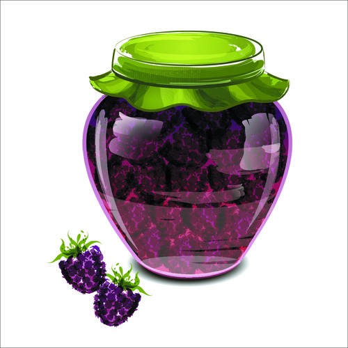 glass jam jar creative design vector