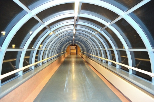 glass tunnel corridor 