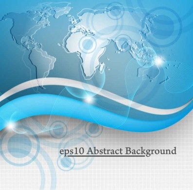 global technology background vector 