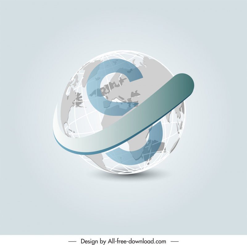 globe economy design element dynamic 3d design