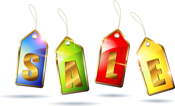 glossy sale tags