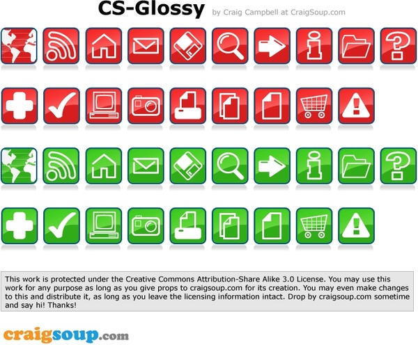 Glossy Vector Icons