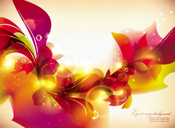 glow bright floral pattern background 03 vector