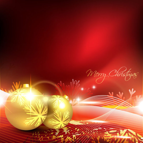 glowing christmas ornaments vector backgrounds 