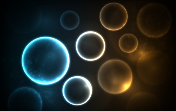 bubbles background sparkling colored circles decor dark design