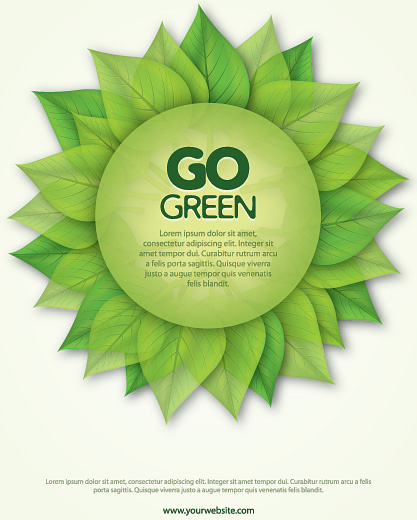 go green poster vector graphic