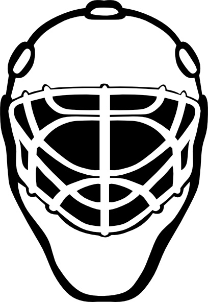 Goalie Mask Simple Outline clip art 