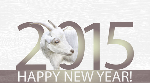 goat with15 new year backgroud art