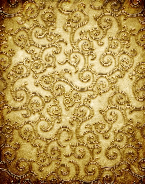 gold copperplate pattern engraved hd picture 2