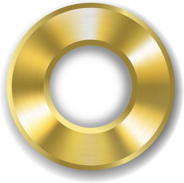 Gold donut button template