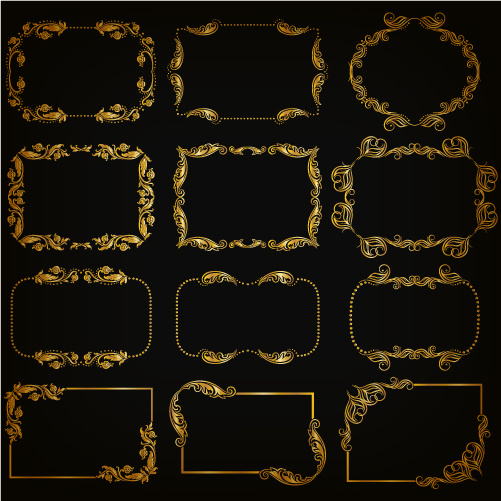 Gold frame vector free vector download (8,493 Free vector) for