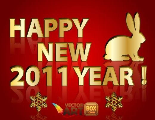 Gold New Year Vector