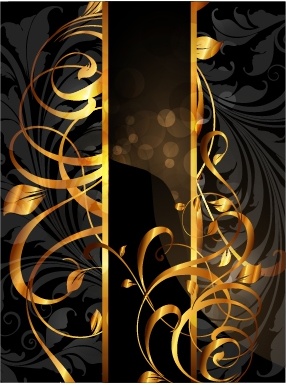 decorative background luxury modern golden bokeh dark design