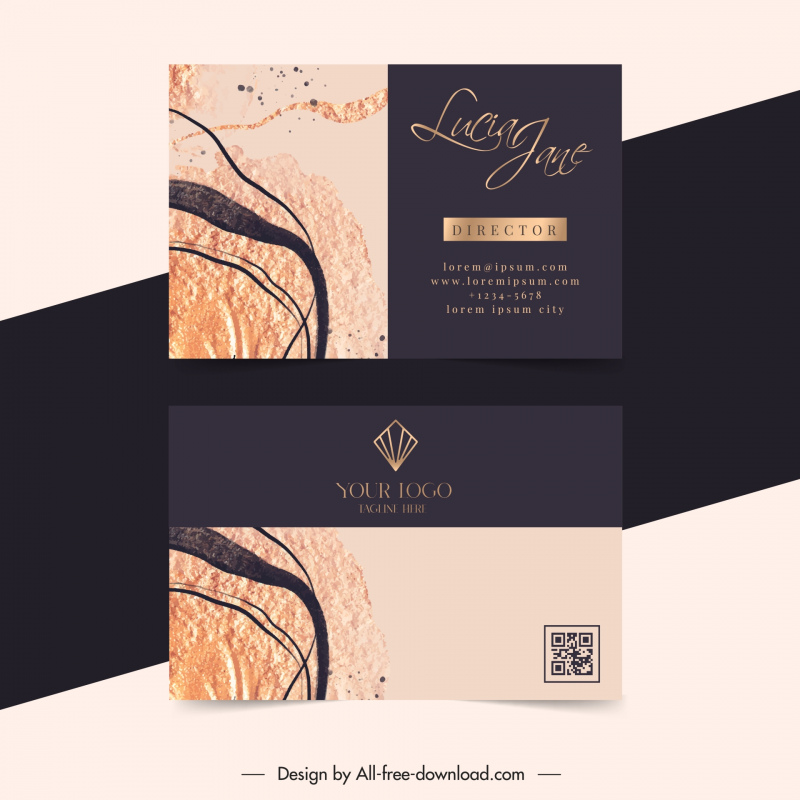gold shop business card template elegant dynamic contrast 