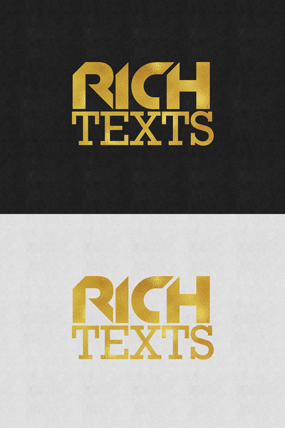gold text effects