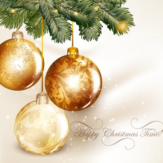 golden christmas balls14 background vector