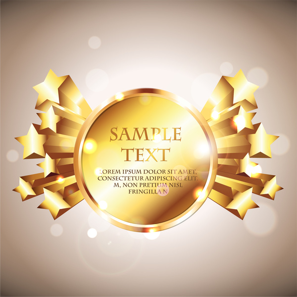 Golden Circle Frame With 3d Star Free Vector In Adobe Illustrator Ai Ai Vector Illustration Graphic Art Design Format Encapsulated Postscript Eps Eps Vector Illustration Graphic Art Design